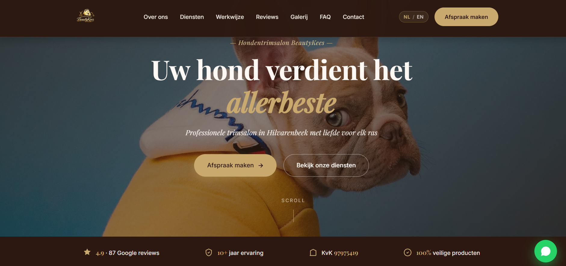 Beauty Honden Salon website